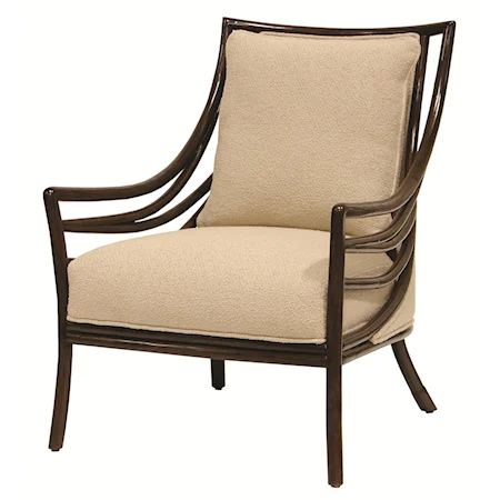 Transitional Crescent Lounge Chair